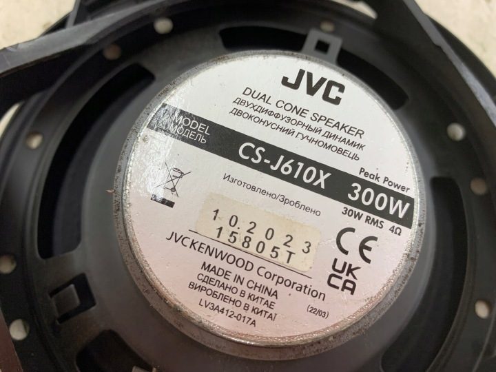 JVC CS-J610X динамик двери 160 мм 30W 300W MAX, фото 6