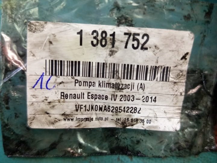 КОМПРЕССОР КОНДИЦИОНЕРА RENAULT ESPACE IV 2,2 DCI, фото 8