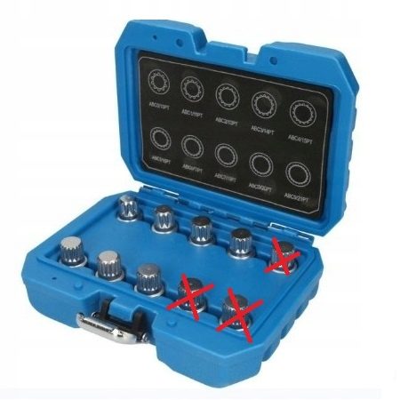 Комплект инструментов для wypinania, секретки болтов колес KS TOOLS BT691310, фото 2