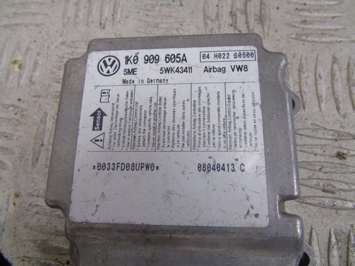 VW модуль датчик блок управления Airbag подушек воздушный 1K0909605A 5WK43411, фото 3
