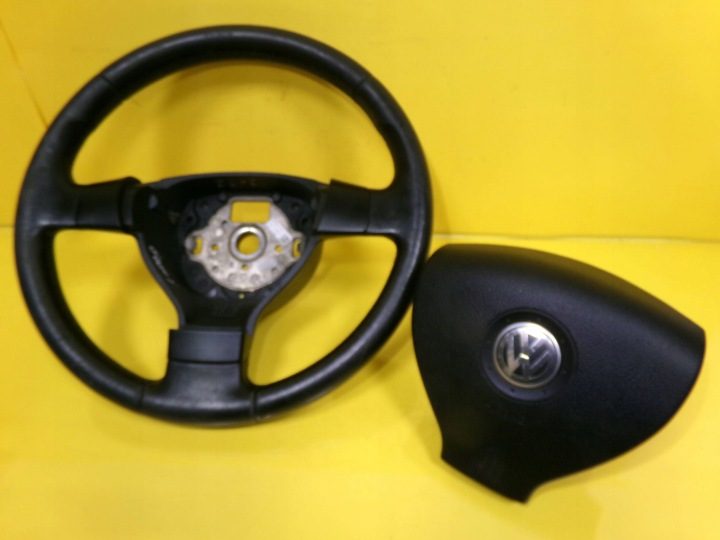 РУЛЬ КОЖАНЫЙ С ПОДУШКОЙ VOLKSWAGEN GOLF V 1K0419091 NR163, фото 6