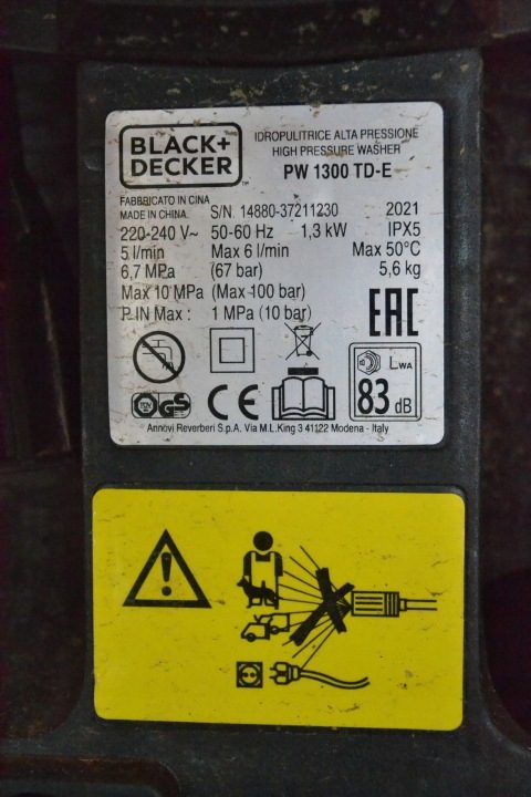 Мойка высокого давления Black+Decker 100 бар 1300 Вт, фото 8
