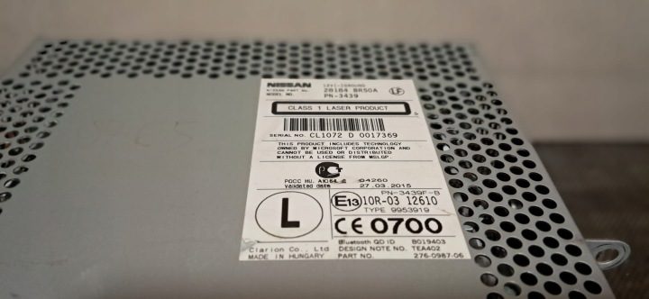 Автомагнитола Nissan OE AGC-0071RF 1-DIN, фото 2