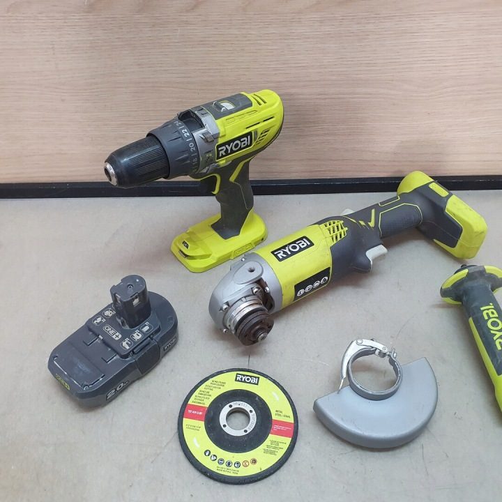 Комплект инструментов Ryobi дрель-шуруповерт и шлифмашина 2 шт., фото 11