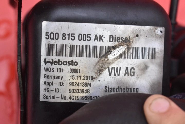 Webasto автономный отопитель 5Q0815005AK Skoda Octavia 3 III 2.0 TDI 150 л.с., фото 7