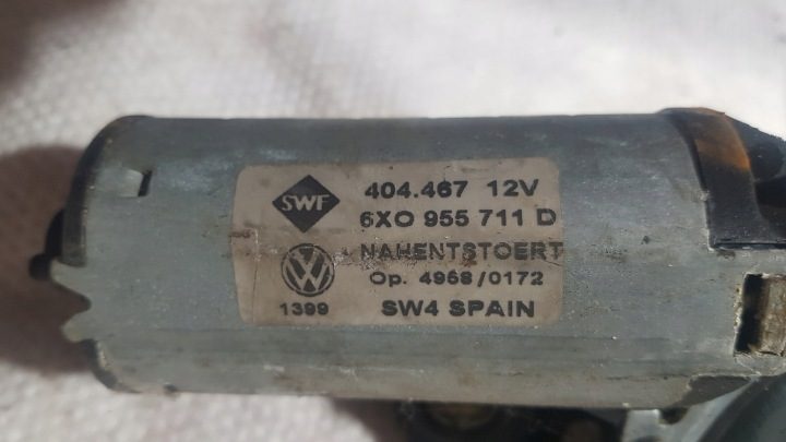 VW POLO III 6N РЕСТАЙЛИНГ МОТОРЧИК ДВОРНИКА ЗАДНИЙ БАГАЖНИКА 6X0955711D, фото 8