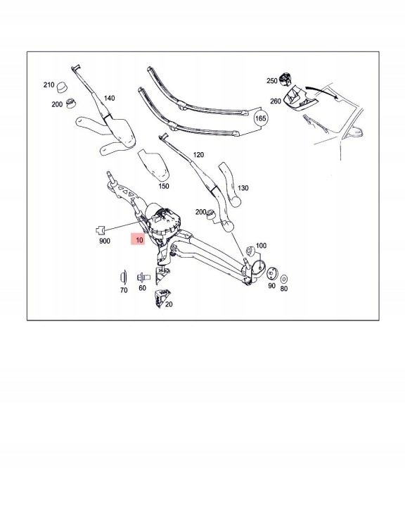 ТРАПЕЦИЯ ДВОРНИКОВ ПЕРЕДНЕГО ЕВРОПА MERCEDES W204 A2048201040 3397021082, фото 2