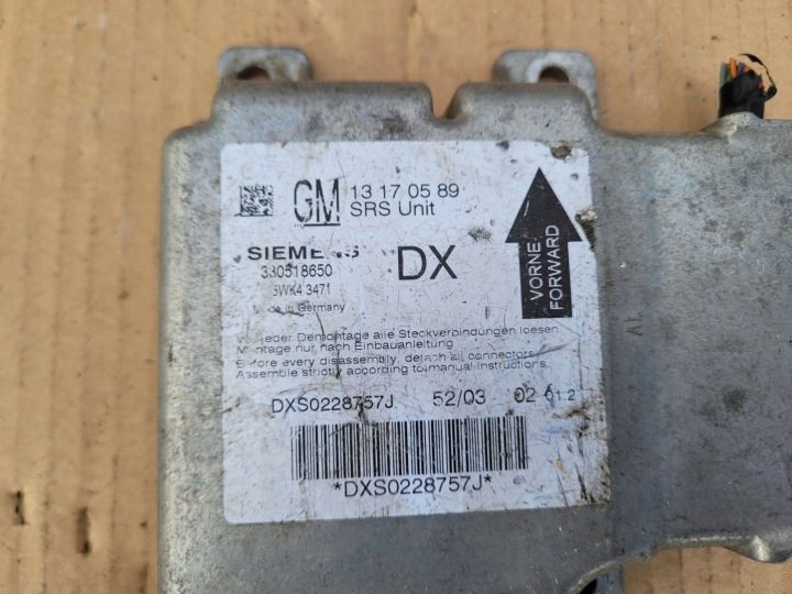 БЛОК УПРАВЛЕНИЯ ДАТЧИК БЛОК SRS ПОДУШЕК OPEL VECTRA C SIGNUM CORSA 13170589, фото 2