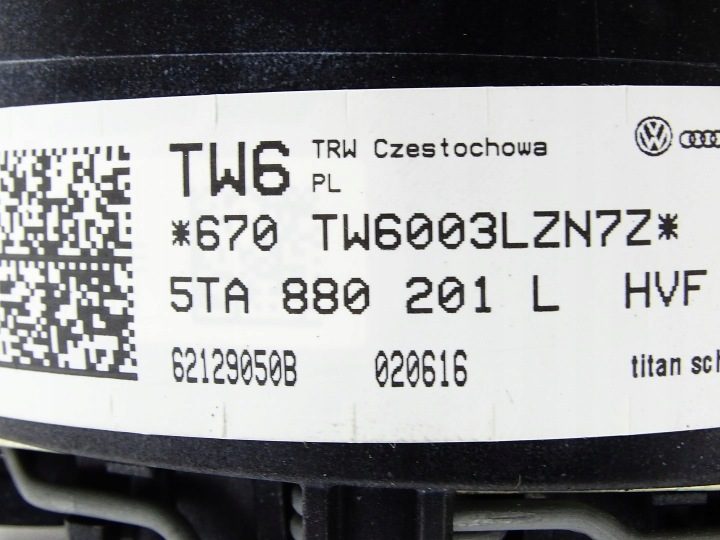 ПОДУШКА БЕЗОПАСНОСТИ AIRBAG ВОДИТЕЛЯ VW TIGUAN II 5TA880201L, фото 5