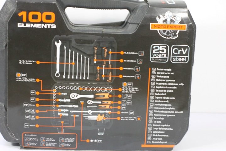 NEO TOOLS Комплект Торцевых головок 100 шт. 1/2" 1/4" Ключи Рожково Накидные, фото 2