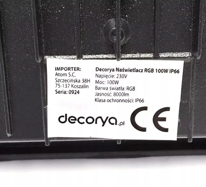 ФАРА ПРОТИВОТУМАННАЯ ФАРА LED RGB 100W IP65 15KOLORÓW ПУЛЬТ, фото 4