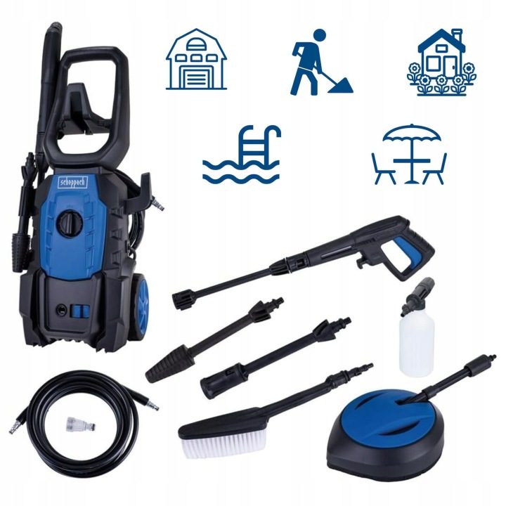 Scheppach HPC1600-KIT Мойка высокого давления 1600W 135 бар 420 L/h с akcesoriami, фото 8