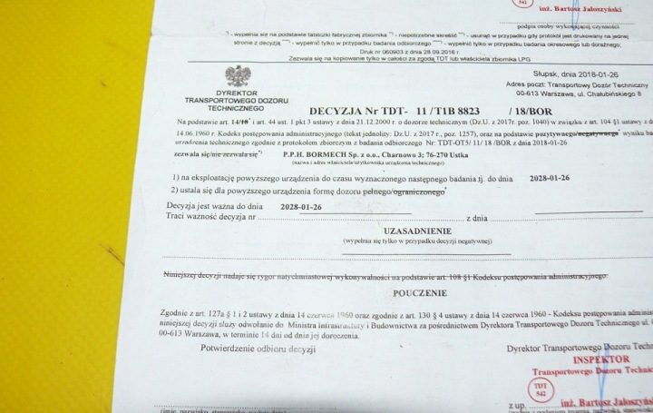 ТОПЛИВНЫЙ БАК ГБО ГАЗА БАЛЛОН В КОЛЕСО WIELOZAWÓR 55L HOM 2028 г. 630/225, фото 4