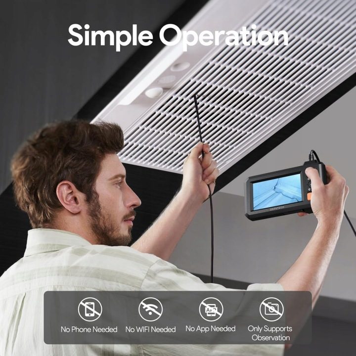 КАМЕРА ЭНДОСКОПИЧЕСКАЯ С ŚWIATŁEM LED DEPSTECH DS300 4.3" 1080p КАБЕЛЬ 5M, фото 5