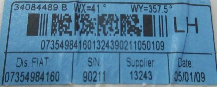 Ford KA MK2 ремень безопасности левый задний 07354984160, фото 4
