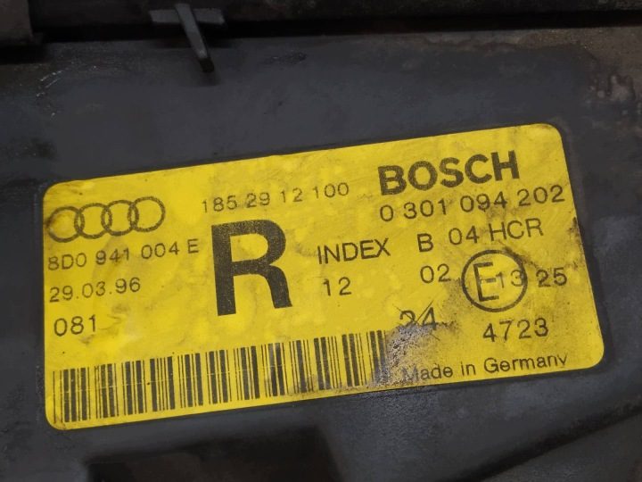 ФАРА ПЕРЕДНЯЯ ПРАВАЯ EU ДО РЕСТАЙЛИНГ 5D0941004E Audi A4 I (1994-2001) B5, фото 4