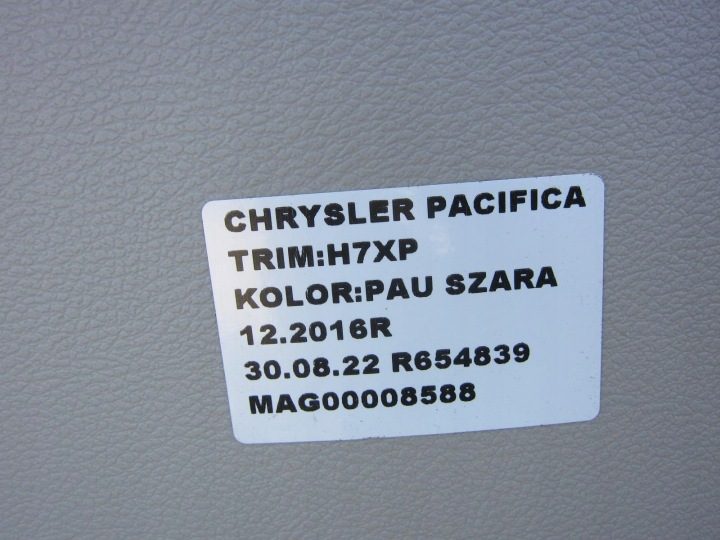 CHRYSLER PACIFICA 2017 ОБШИВКА БАГАЖНИКА, фото 11
