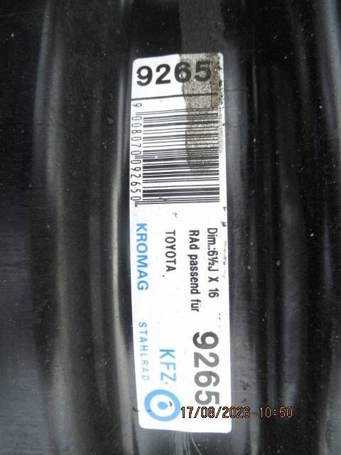Диски стальные 16 Toyota Avensis Verso 612JX16, фото 3