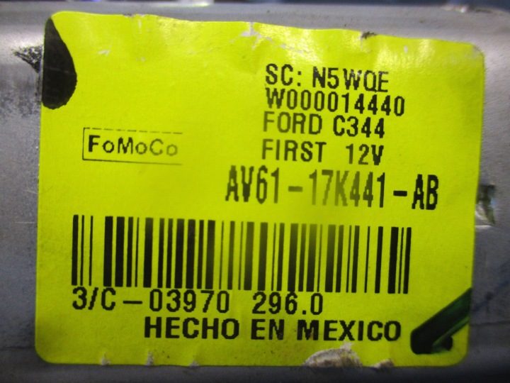 C-MAX MK2 МОТОРЧИК ДВОРНИКА ЗАДНИЙ AV6117K441AB, фото 5