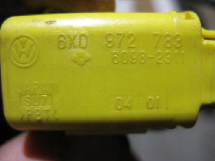 POLO IV FABIA II ЖГУТ ПРОВОДКИ ПОДУШКИ AIRBAG ПАССАЖИРА 6Q0971584A, фото 4
