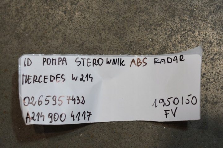 ИДЕАЛЬНЫЙ НАСОС БЛОК УПРАВЛЕНИЯ ABS РАДАР MERCEDES W214 1, фото 6