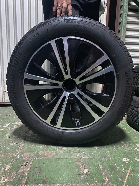 Литые диски 5x112 ET40 шины Bridgestone 225/55/R17 Mercedes Audi Skoda, фото 3