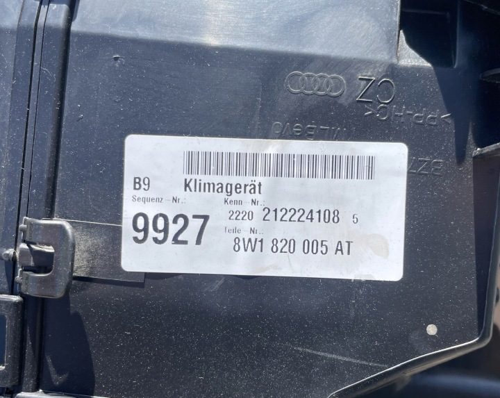 ОТОПИТЕЛЬ AUDI A4 B9 РЕСТАЙЛИНГ A5 8W1820005AT ОРИГИНАЛ КАК НОВЫЙ, фото 3