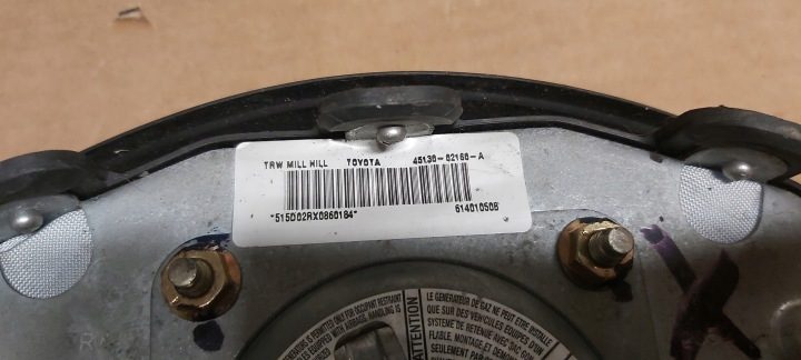 ПОДУШКА БЕЗОПАСНОСТИ ВОДИТЕЛЯ TOYOTA COROLLA E12 45130-02160-A 01-07 AIRBAG, фото 4