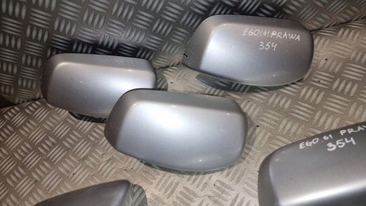 BMW E60 E61 E63 E64 КРЫШКА НАКЛАДКА ЗЕРКАЛА ПРАВАЯ СЕРЕБРИСТАЯ 03-09R, фото 2