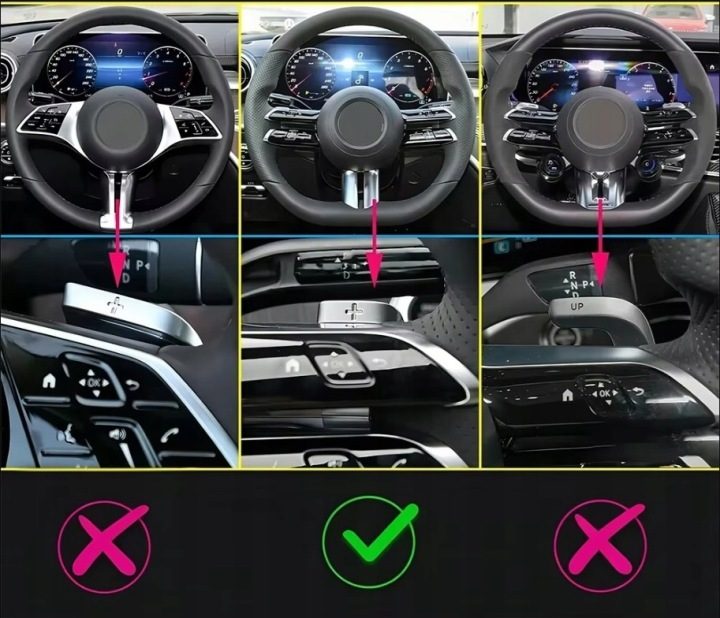 Накладки на лепестка переключения передач Mercedes C-класс W206 E- класс W213 рестайлинг, фото 2