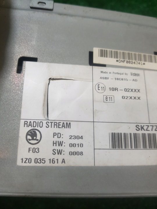 Магнитола штатная CD Skoda Octavia 2 1Z0035161A 4SBF-18C815-AD, фото 9