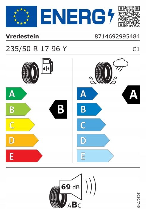 Шина летняя Vredestein Ultrac 235/50R17 96 Y защита диска, фото 8