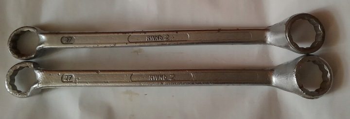 Kuźnia ключ накидной 27x30mm 12-kątny wygięty RWKb, фото 1