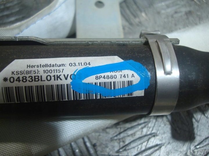 AUDI A3 8P 5D SPORTBACK ШТОРКА ЛЕВАЯ AIRBAG 8P4880741A, фото 2