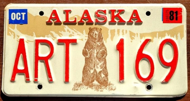 Alaska 1970/74 - табличка номерная с США, фото 1