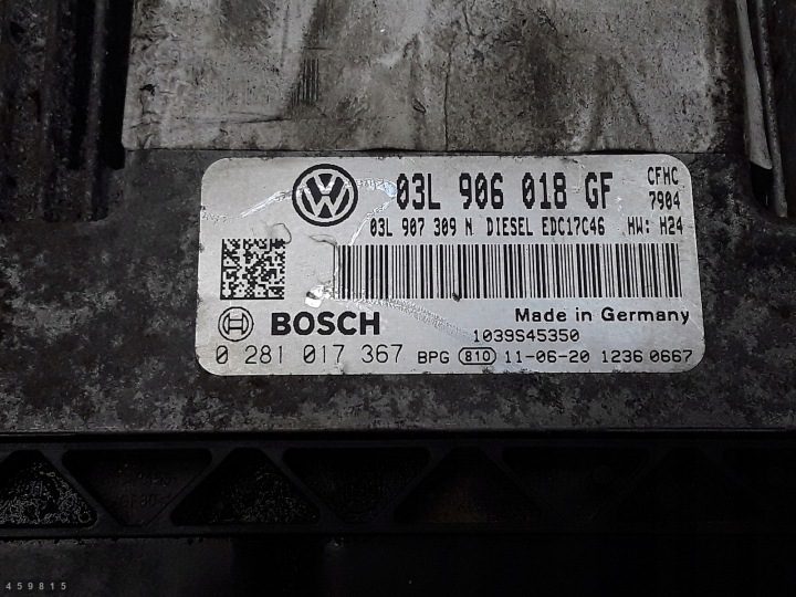 2012 VW Scirocco ЭБУ 2000tdi 03l906018gf 0281017367 03l907309n, фото 2