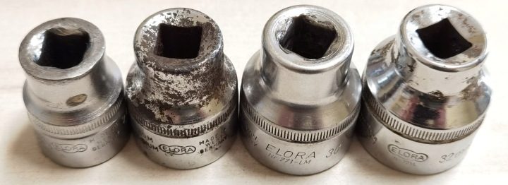 Насадки 6-kątne ELORA 1/2" 24-32mm 4 шт., фото 1