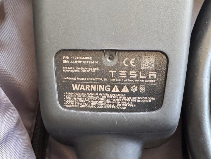 Tesla 3 S Y X Оригинальное Зарядное устройство Сетевое 32A + Адаптер 16A, фото 7