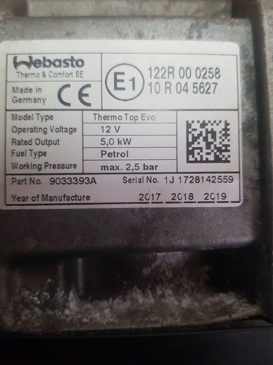 Автономный отопитель (Webasto) Skoda Octavia Mk3 (5E) 5Q0815005Q, фото 8