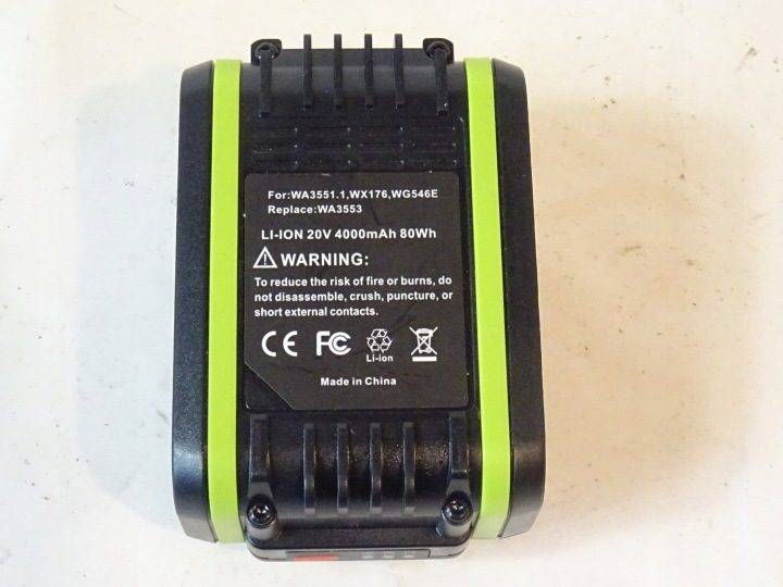 Аккумулятор батарея аналог WA3553 20V 4Ah Worx Landroid, фото 6