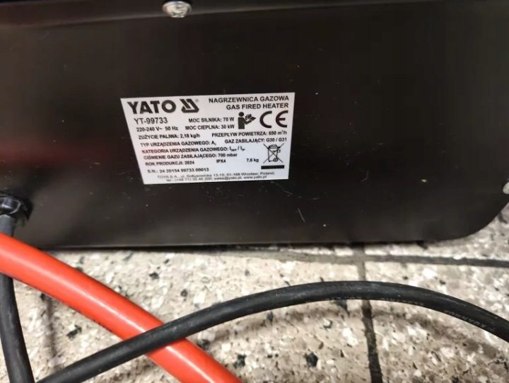Отопитель газовый Yato 30 кВт, фото 4