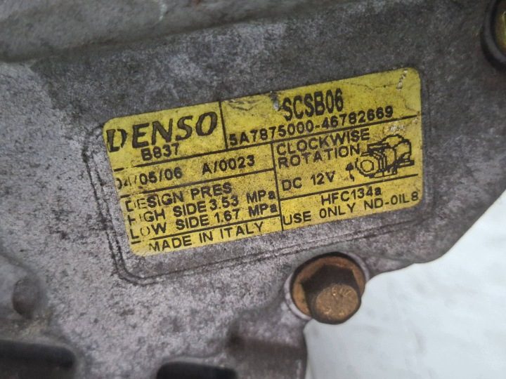 КОМПРЕССОР КОНДИЦИОНЕРА 46782669 FIAT PANDA II 1.2 8V 2003-, фото 5