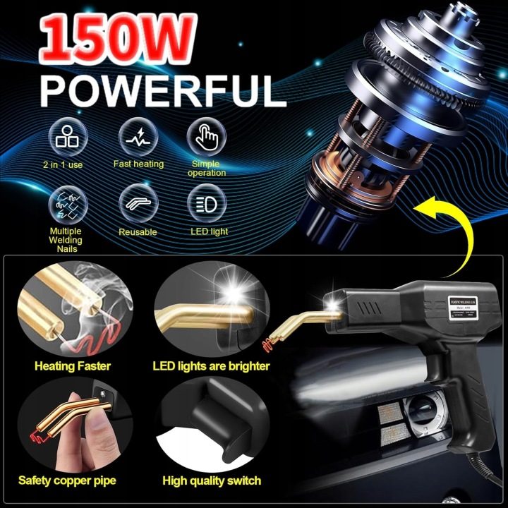 КОМПЛЕКТ СВАРОЧНЫЙ АППАРАТ ZSZYWARKA ZGRZEWARKA ZSZYWACZ ПЛАСТИКА ZSZYWEK H150 150W, фото 6