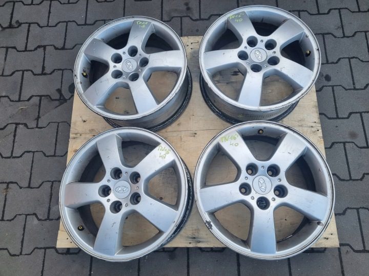 4× Литой диск Hyundai OE 6.5" x 16" 5x114.3 ET 46, фото 1