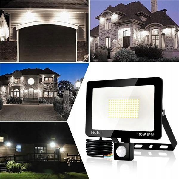 ПРОТИВОТУМАННАЯ ФАРА БЕЛАЯ ZIMNY 100W IP65 NATUR Z ДАТЧИКОМ ДВИЖЕНИЯ, фото 7