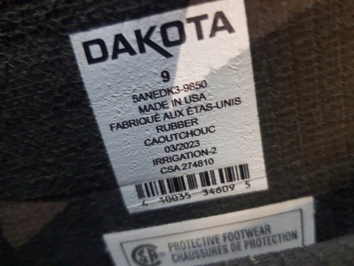 Резиновые сапоги рабочие DAKOTA разм. 42 стелька 28 см, фото 10