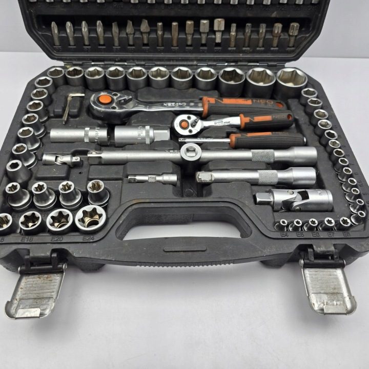 Торцевые головки 110 элементов 1/2", 1/4" Кейс NEO TOOLS, фото 2