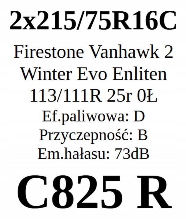 2× Шина зимняя Firestone Vanhawk 2 Winter 215/75R16 113 R сцепление на снегу (3PMSF), усилитель (C), фото 2