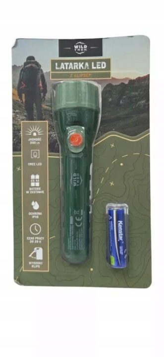 WILD TREK ФОНАРИК LED KIESZONKOWA РУЧНОЙ СУПЕР СВЕТЛЫЙ USB ABS С KLIPSEM, фото 3