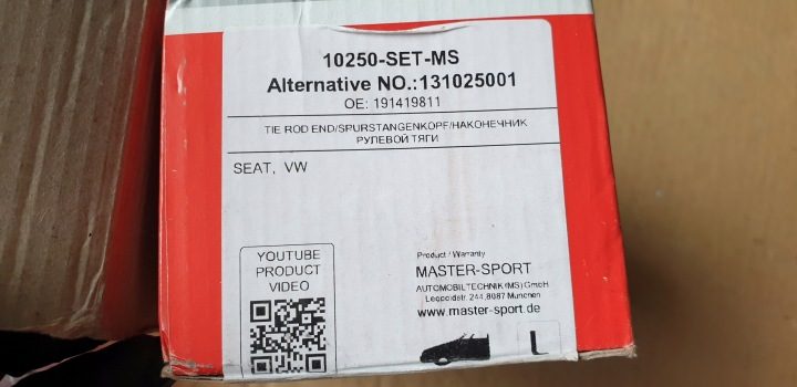 НАКОНЕЧНИК ГОЛОВКА БЛОКА РУЛЕВОЙ ТЯГИ ЛЕВАЯ VW SEAT, фото 4